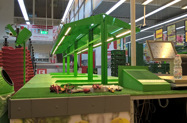 Montaż mebli sklepowych Kaufland